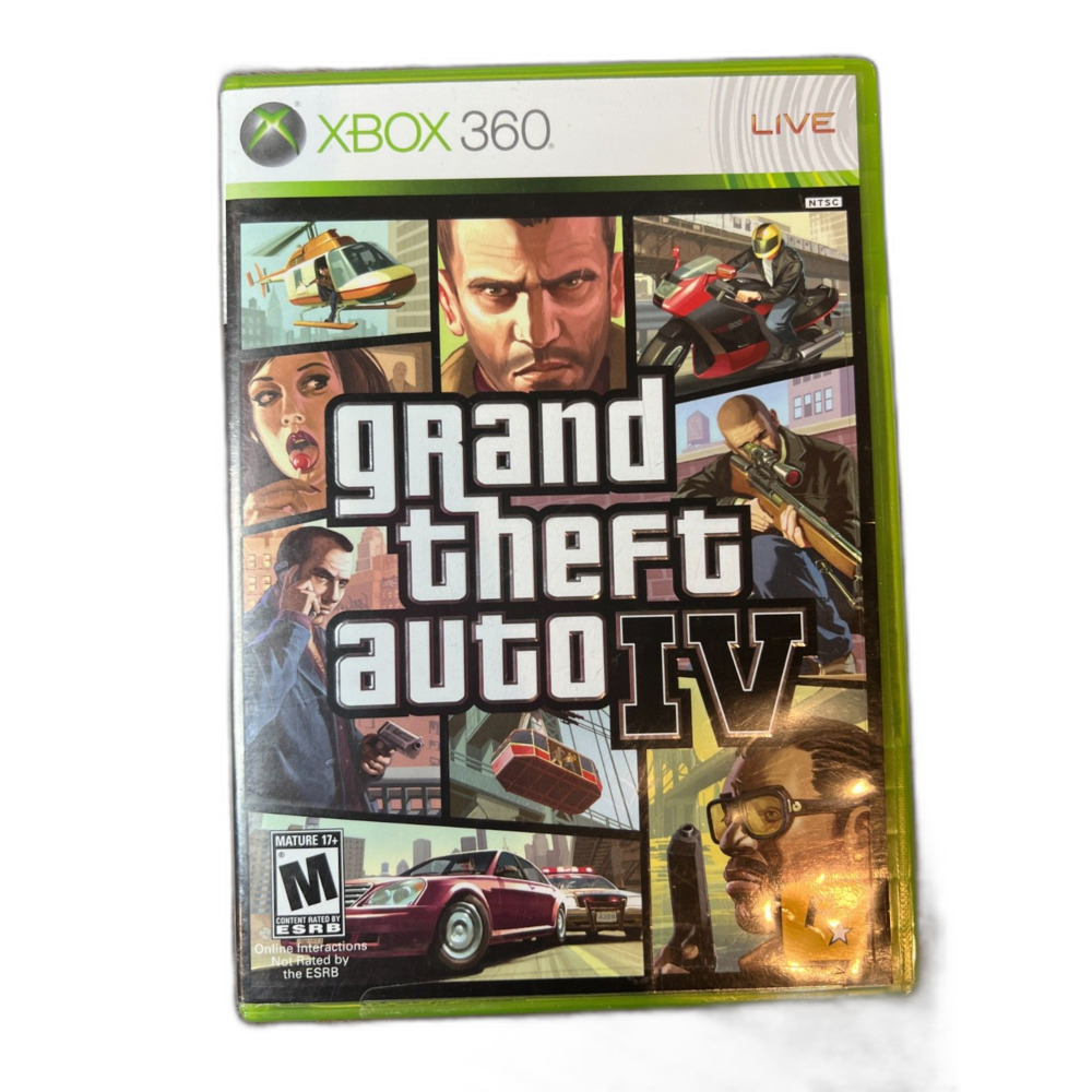 Grand Theft Auto IV GTA 4 (Xbox 360, 2008) Complete CIB With Map Poster - Tested